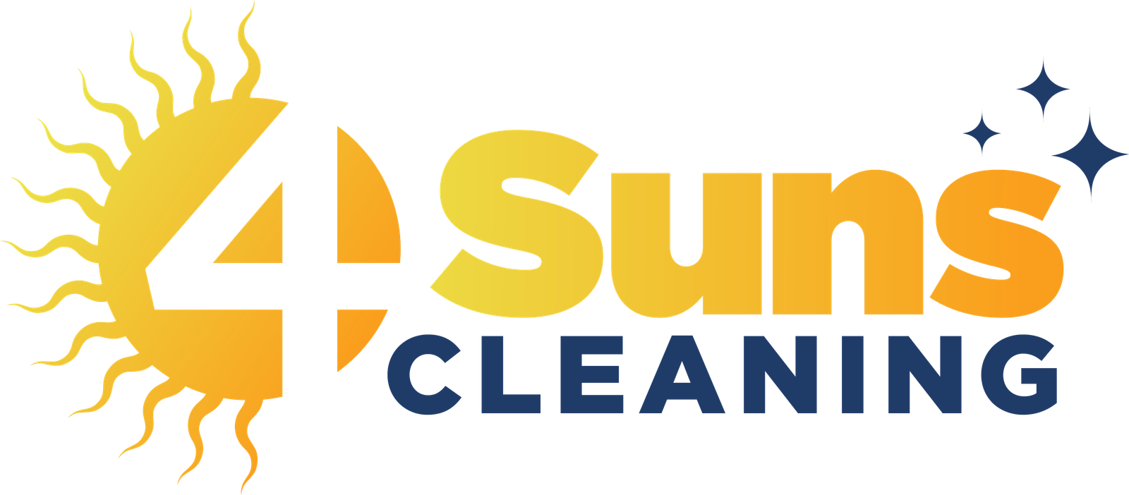 4 suns cleaning logo